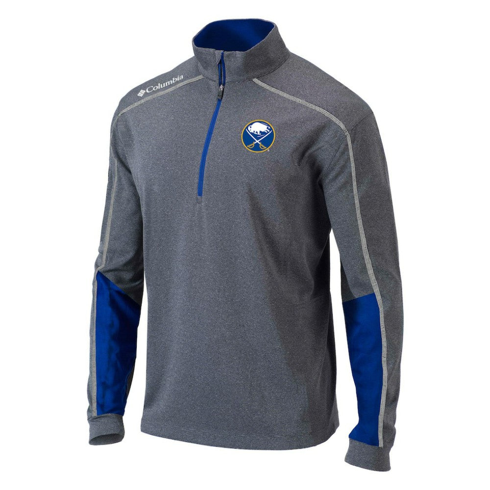 Buffalo Sabres Columbia Omni-Wick Shotgun 2.0 Quarter-Zip Pullover Top - Gray/Blue - NHL 200629193