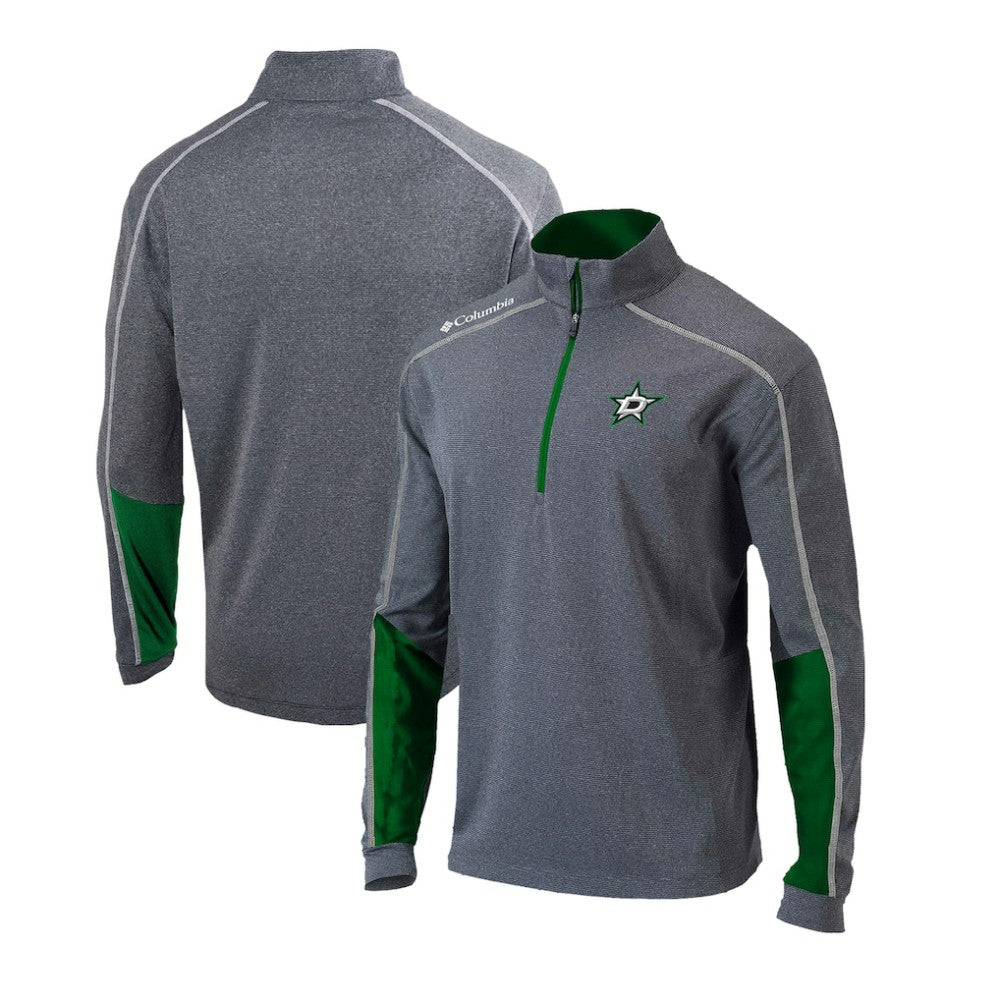 Dallas Stars Columbia Omni-Wick Shotgun 2.0 Quarter-Zip Pullover Top - Gray/Green - NHL 200629198