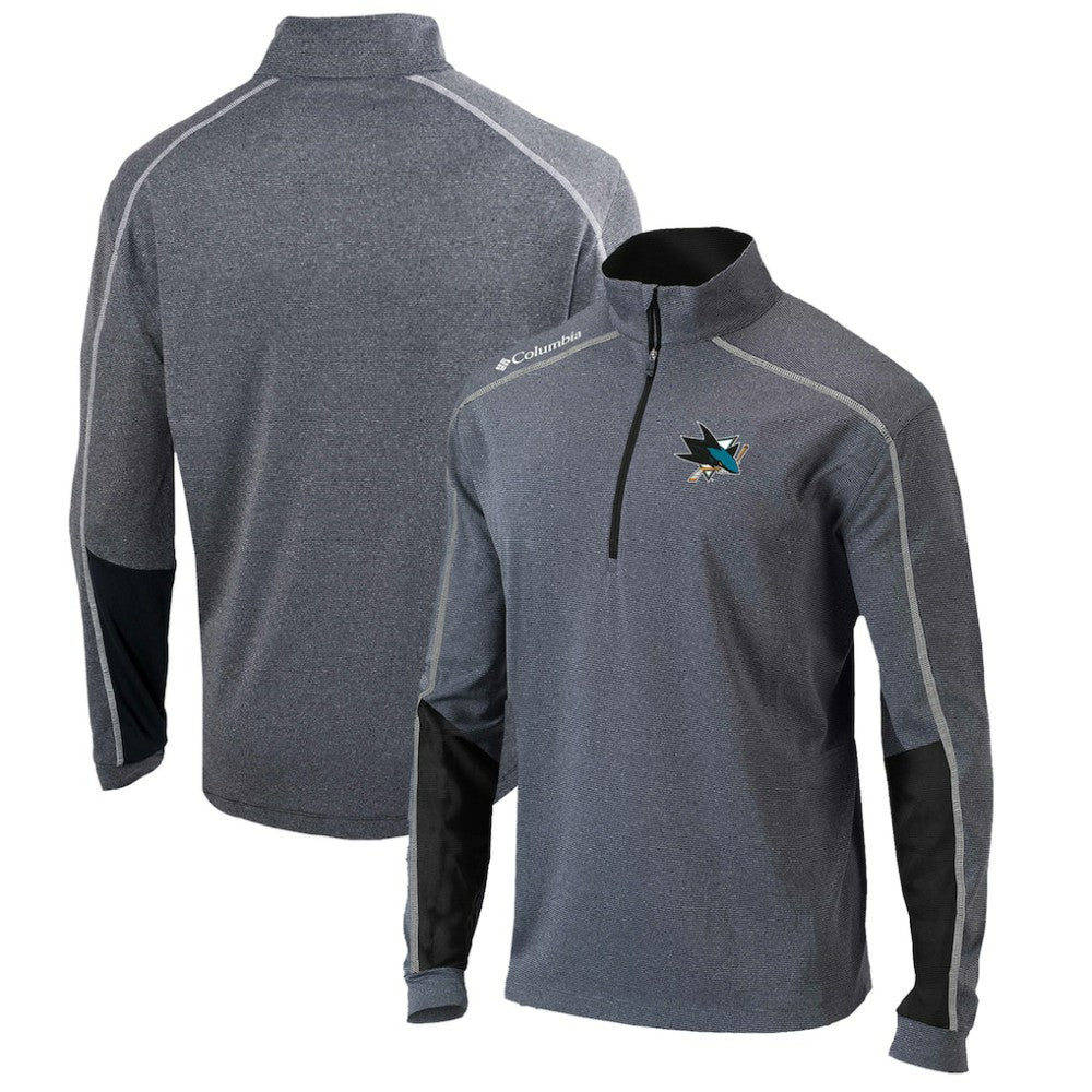 San Jose Sharks Columbia Omni-Wick Shotgun 2.0 Quarter-Zip Pullover Top - Gray/Black - NHL 200629209
