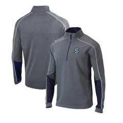 Seattle Kraken Columbia Omni-Wick Shotgun 2.0 Quarter-Zip Pullover Top - Gray/Navy - NHL 200629210