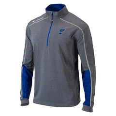 St. Louis Blues Columbia Omni-Wick Shotgun 2.0 Quarter-Zip Pullover Top - Gray/Blue - NHL 200629211