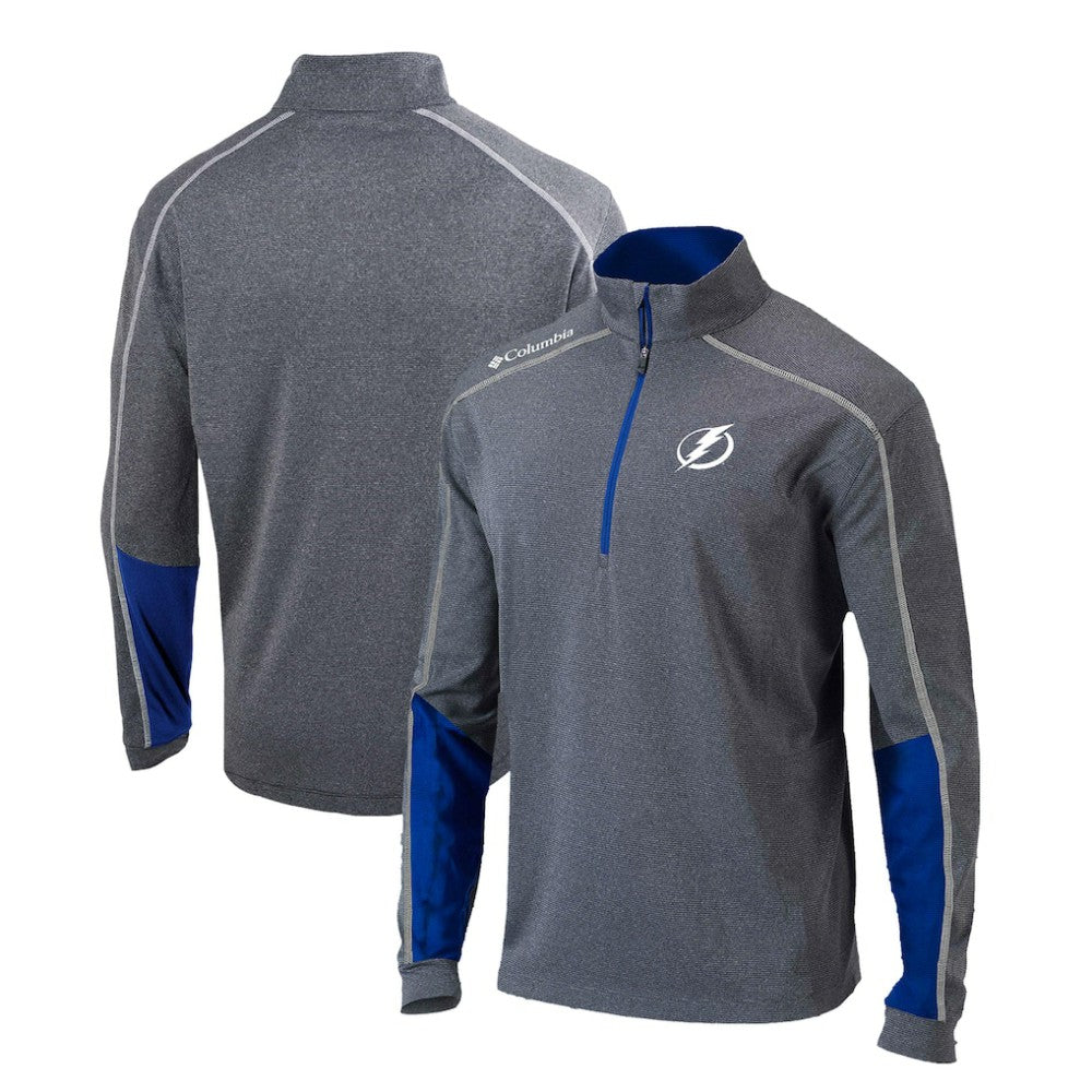 Tampa Bay Lightning Columbia Omni-Wick Shotgun 2.0 Quarter-Zip Pullover Top - Gray/Blue - NHL 200629212