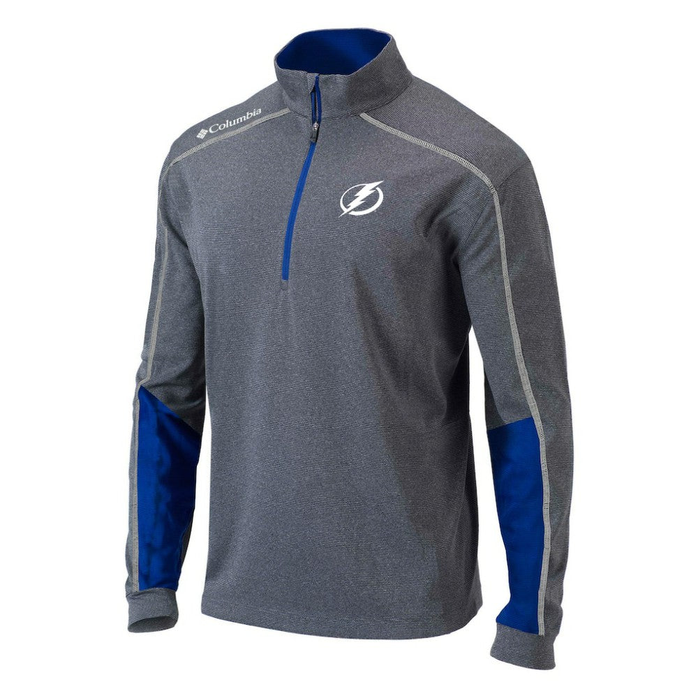 Tampa Bay Lightning Columbia Omni-Wick Shotgun 2.0 Quarter-Zip Pullover Top - Gray/Blue - NHL 200629212