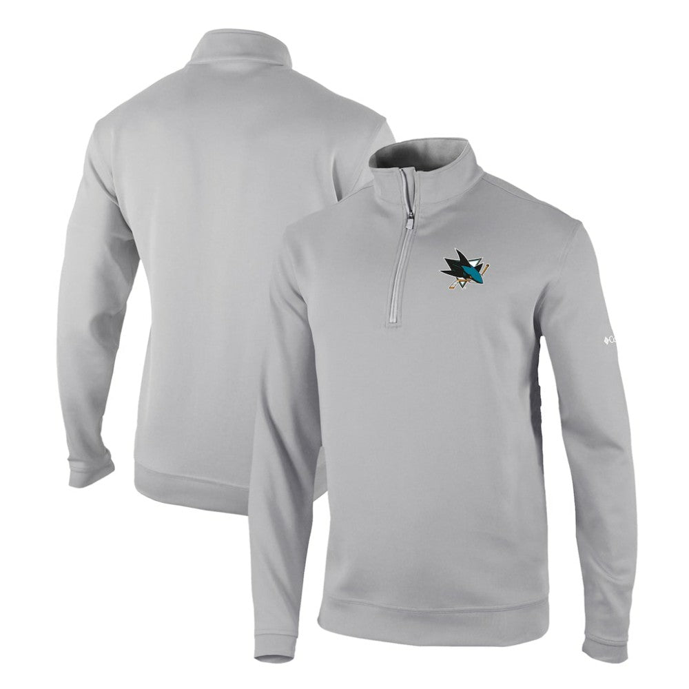 San Jose Sharks Columbia Omni-Wick Wickhams Hills Half-Zip Pullover Top - Gray - NHL 200629253