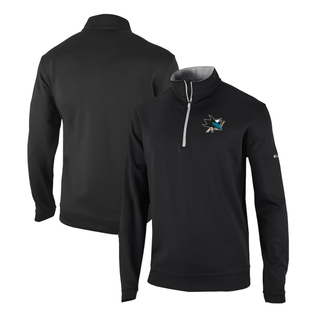 San Jose Sharks Columbia Omni-Wick Wickhams Hills Half-Zip Pullover Top - Black - NHL 200629254