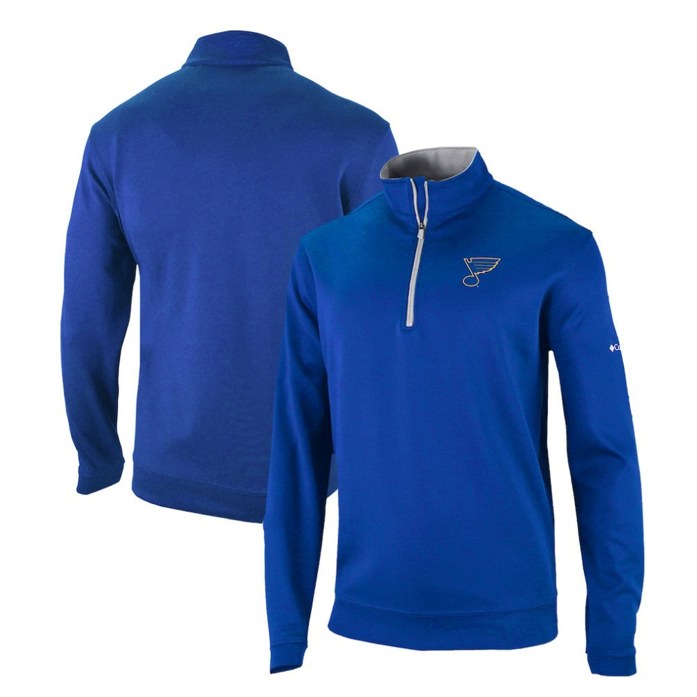St. Louis Blues Columbia Omni-Wick Wickhams Hills Half-Zip Pullover Top - Blue - NHL 200629257
