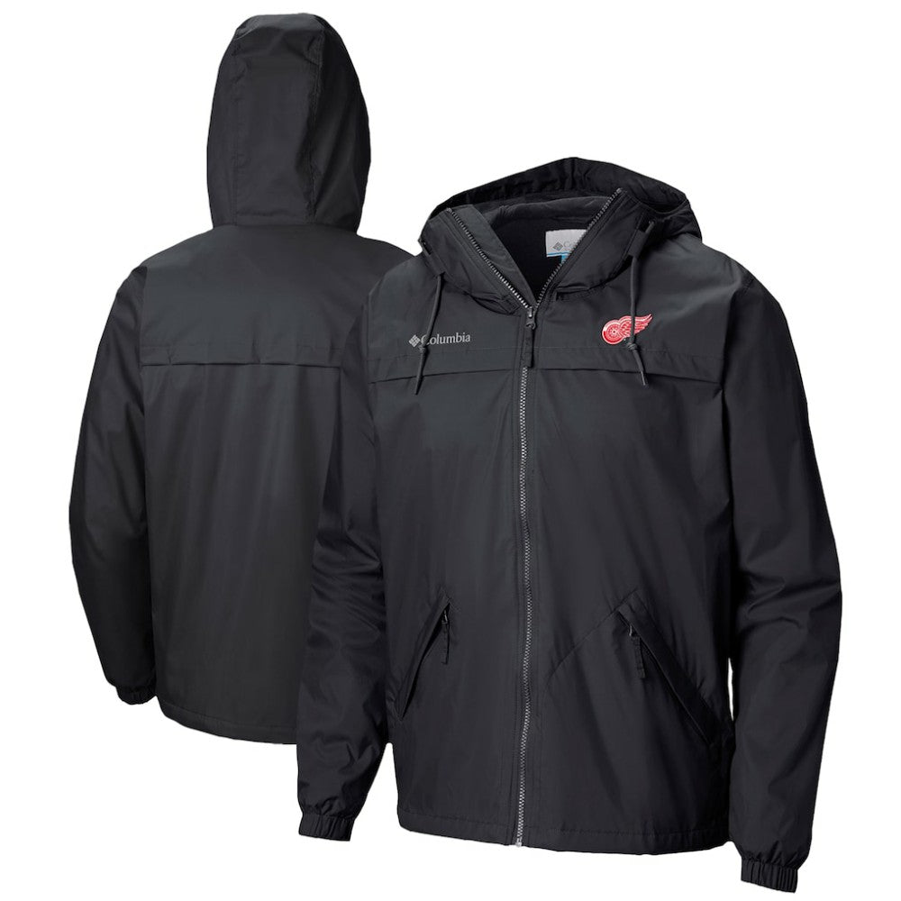 Detroit Red Wings Columbia Oroville Creek Lightweight Full-Zip Windbreaker Jacket - Black - NHL 200629324