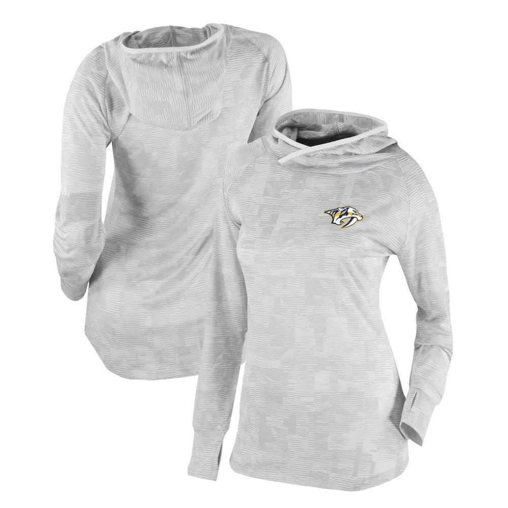 Nashville Predators Columbia Women's Omni-Wick Sunday Ball Pullover Hoodie - White - NHL 200629428