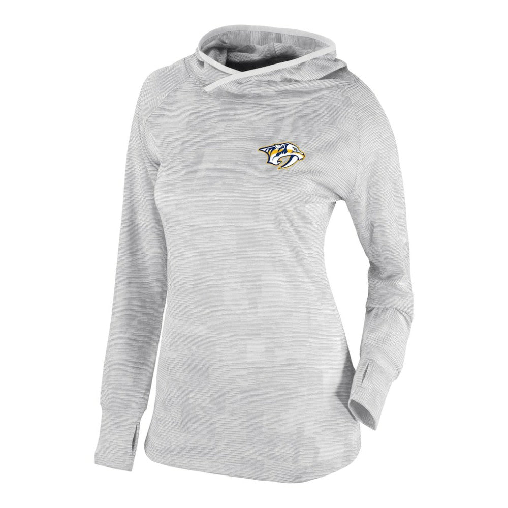 Nashville Predators Columbia Women's Omni-Wick Sunday Ball Pullover Hoodie - White - NHL 200629428