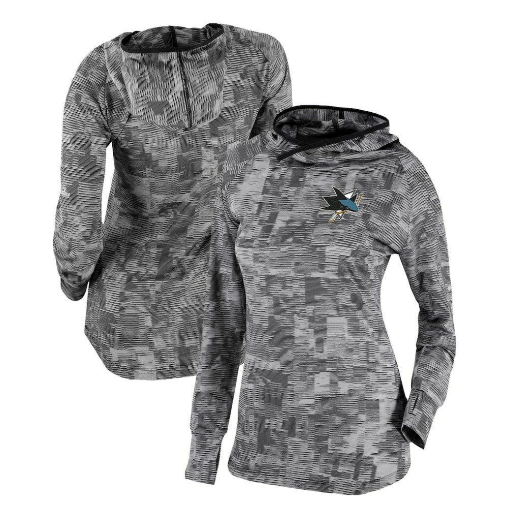 San Jose Sharks Columbia Women's Omni-Wick Sunday Ball Pullover Hoodie - Black - NHL 200629435