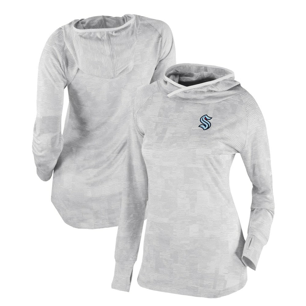 Seattle Kraken Columbia Women's Omni-Wick Sunday Ball Pullover Hoodie - White - NHL 200629436