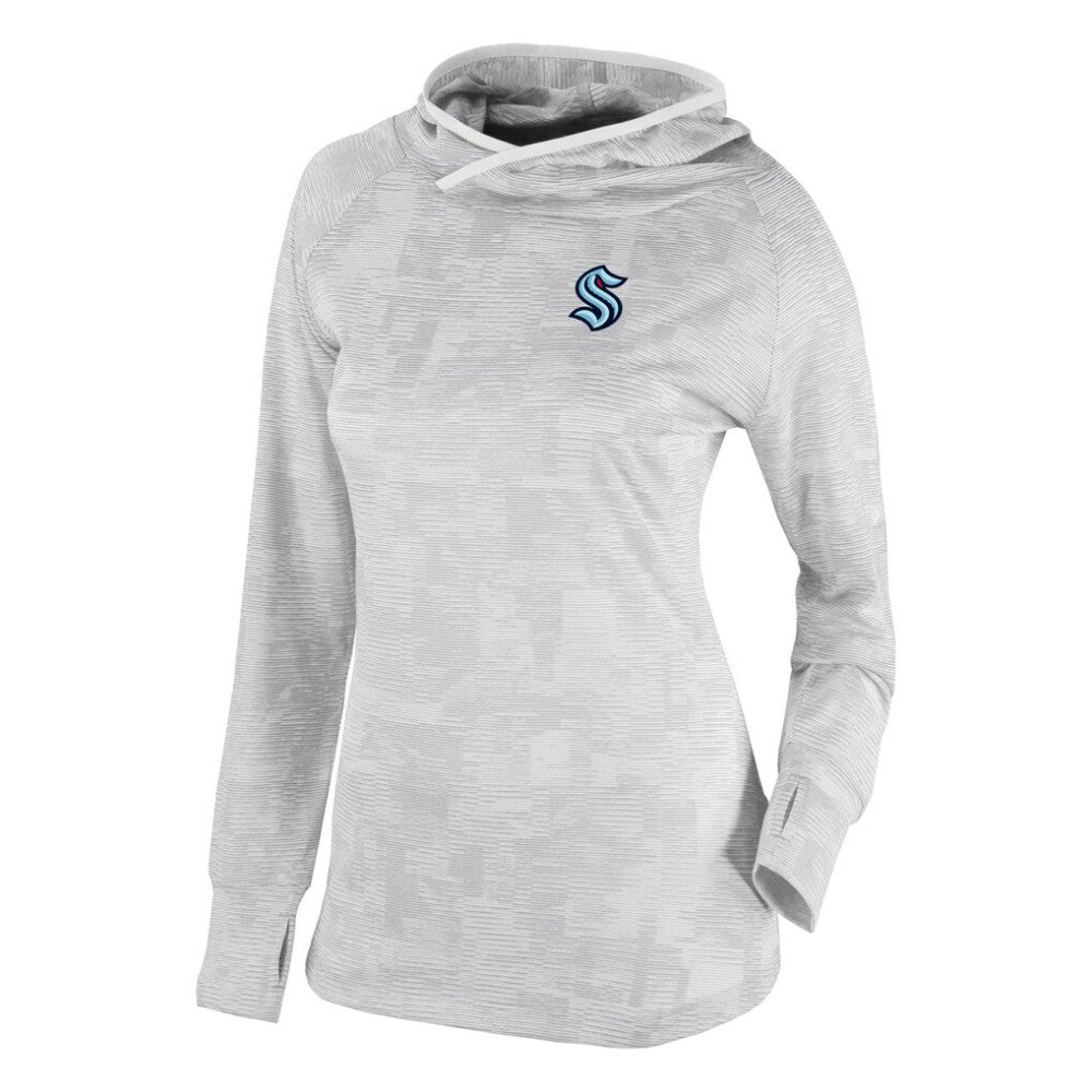 Seattle Kraken Columbia Women's Omni-Wick Sunday Ball Pullover Hoodie - White - NHL 200629436