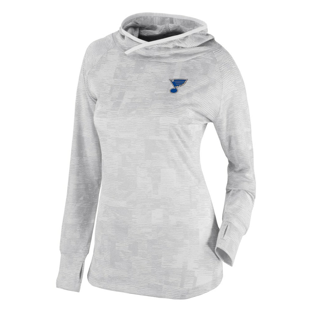 St. Louis Blues Columbia Women's Omni-Wick Sunday Ball Pullover Hoodie - White - NHL 200629437