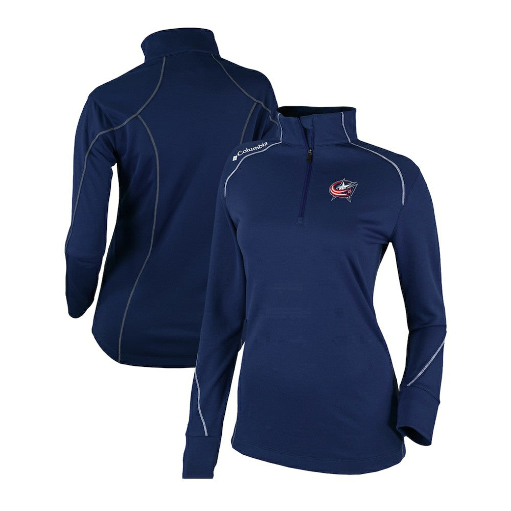 Columbus Blue Jackets Columbia Women's Omni-Wick Shotgun 2.0 Quarter-Zip Pullover Top - Navy - NHL 200629447