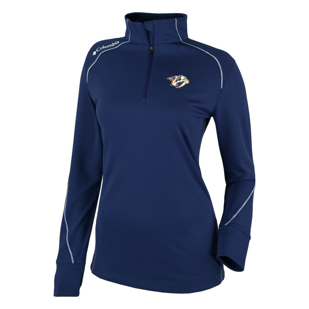Nashville Predators Columbia Women's Omni-Wick Shotgun 2.0 Quarter-Zip Pullover Top - Navy - NHL 200629453