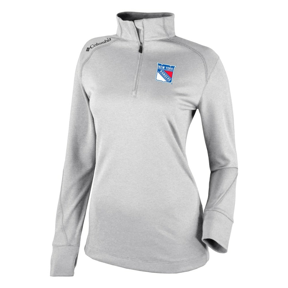 New York Rangers Columbia Women's Omni-Wick Shotgun 2.0 Quarter-Zip Pullover Top - White - NHL 200629456