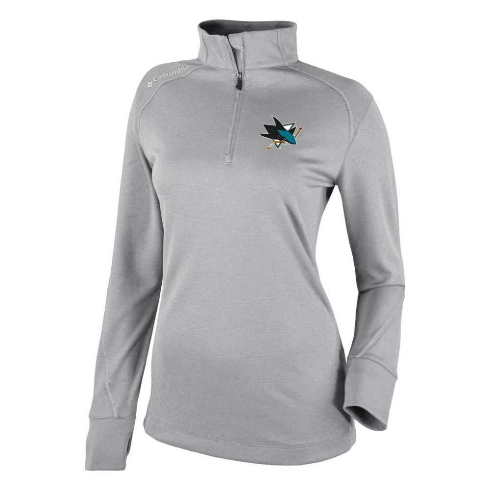 San Jose Sharks Columbia Women's Omni-Wick Shotgun 2.0 Quarter-Zip Pullover Top - Gray - NHL 200629459