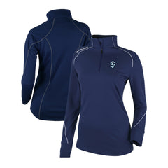 Seattle Kraken Columbia Women's Omni-Wick Shotgun 2.0 Quarter-Zip Pullover Top - Navy - NHL 200629460