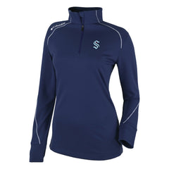 Seattle Kraken Columbia Women's Omni-Wick Shotgun 2.0 Quarter-Zip Pullover Top - Navy - NHL 200629460