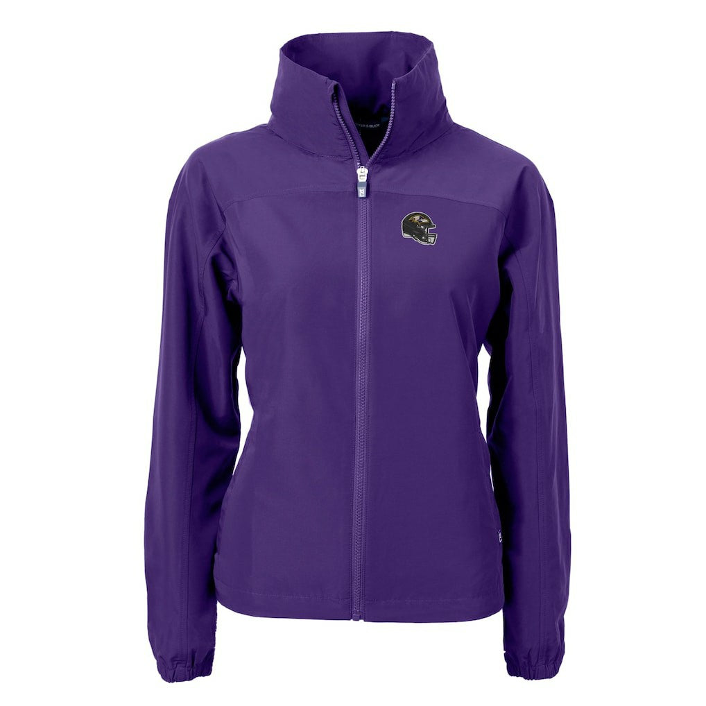 Baltimore Ravens Cutter & Buck Women's Charter Eco Recycled Full-Zip Jacket Purple