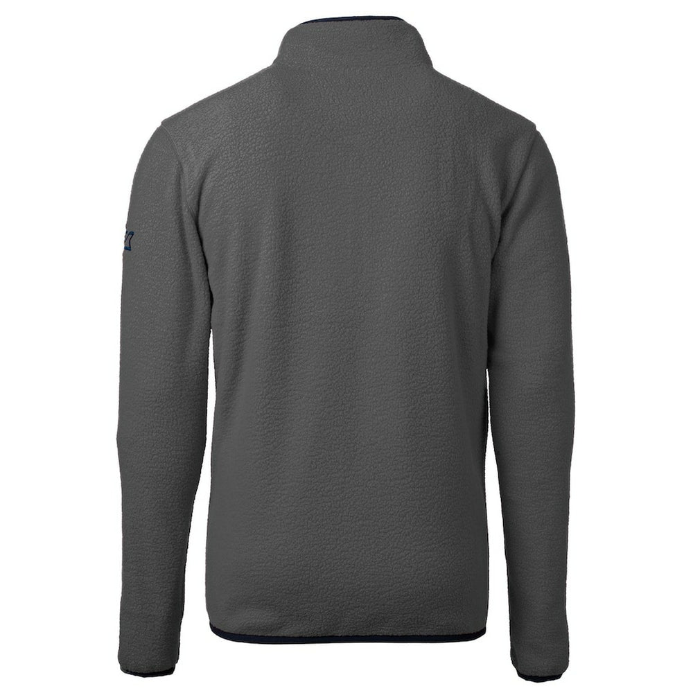 Baltimore Ravens Cutter & Buck Helmet Cascade Eco Sherpa Fleece Quarter-Zip Pullover Jacket Gray/Black