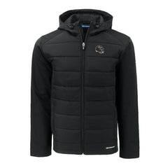 Baltimore Ravens Cutter & Buck Helmet Evoke Hybrid Eco Softshell Recycled Full-Zip Hoodie Jacket Black