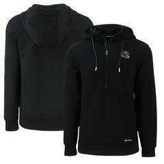 Baltimore Ravens Cutter & Buck Helmet Roam Eco Half-Zip Recycled Pullover Hoodie Black
