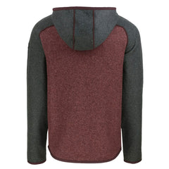 Washington Commanders Cutter & Buck Helmet Mainsail Sweater-Knit Full-Zip Hoodie Burgundy/Heather Charcoal