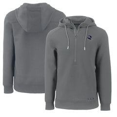 Minnesota Vikings Cutter & Buck Helmet Roam Eco Half-Zip Recycled Pullover Hoodie Gray
