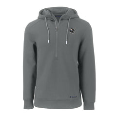Pittsburgh Steelers Cutter & Buck Helmet Roam Eco Half-Zip Recycled Pullover Hoodie Gray