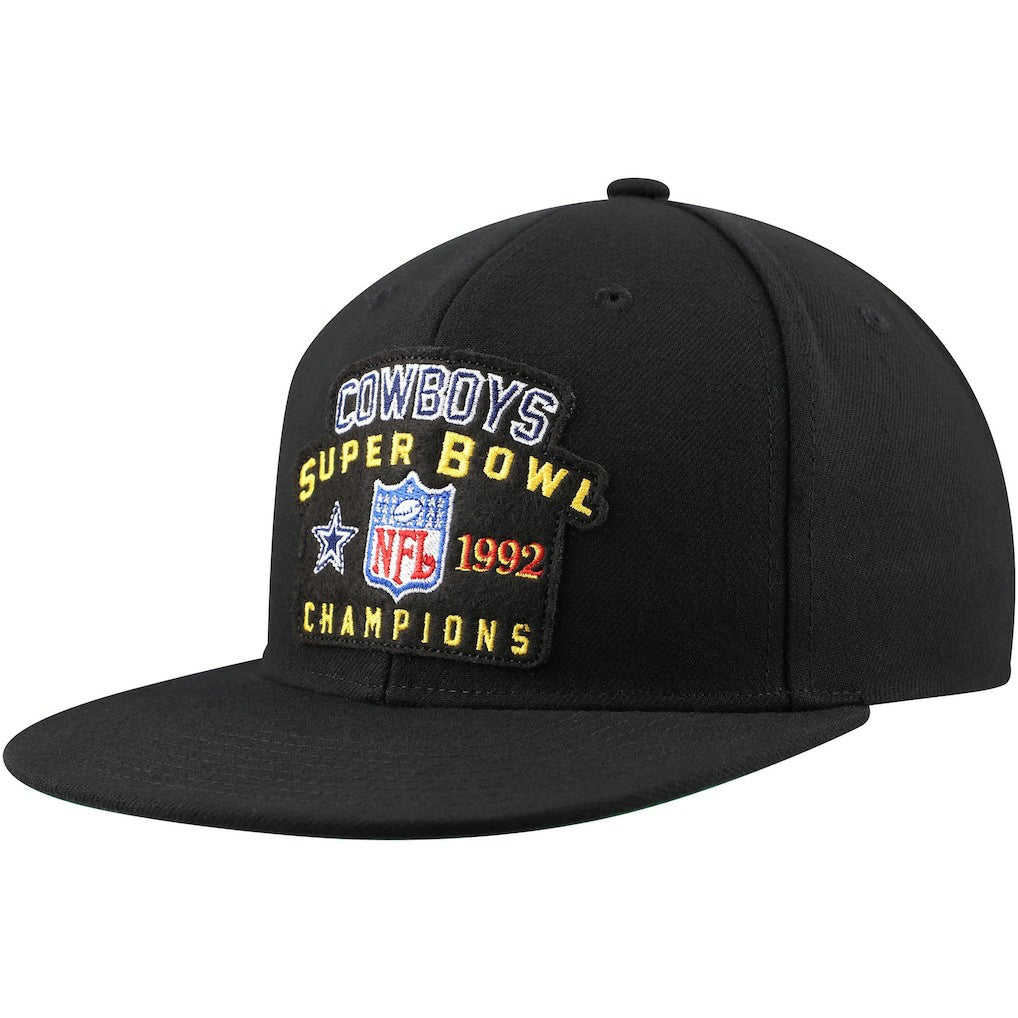 Mitchell & Ness Dallas Cowboys 1992 NFL Super Bowl Champions Snapback Hat Black