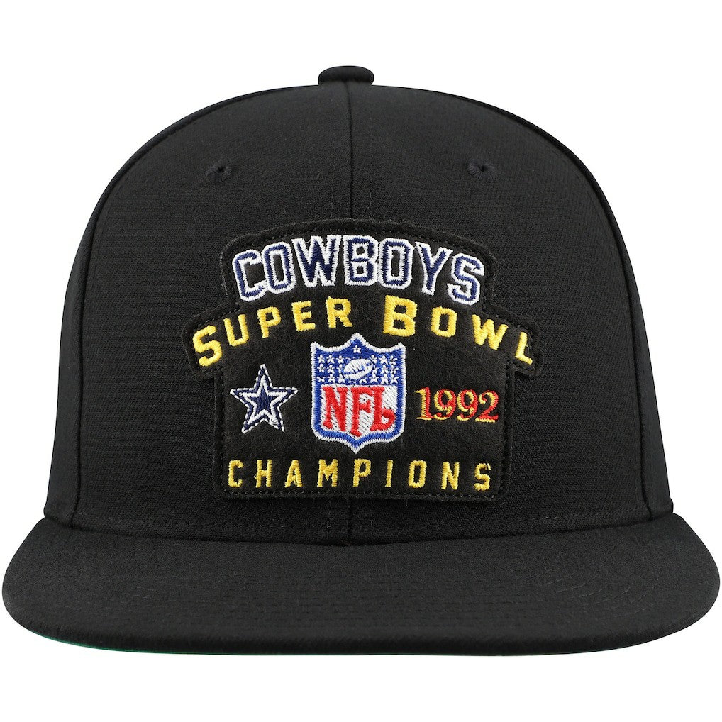 Mitchell & Ness Dallas Cowboys 1992 NFL Super Bowl Champions Snapback Hat Black