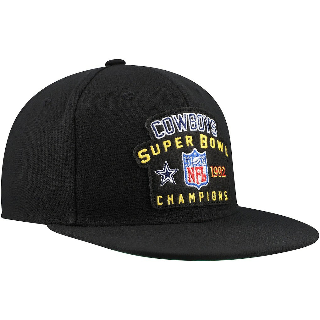 Mitchell & Ness Dallas Cowboys 1992 NFL Super Bowl Champions Snapback Hat Black