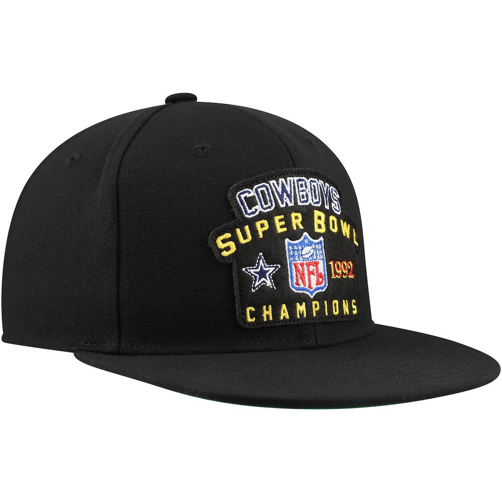 Mitchell & Ness Dallas Cowboys 1992 NFL Super Bowl Champions Snapback Hat Black
