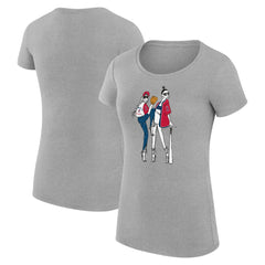 Los Angeles Angels G-III 4Her by Carl Banks Women's Super-Slim Fit Lightweight Baseball Girls T-Shirt - Heather Gray - MLB Online
