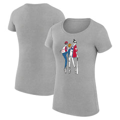 Philadelphia Phillies G-III 4Her by Carl Banks Women's Super-Slim Fit Lightweight Baseball Girls T-Shirt - Heather Gray - MLB Lifestyle