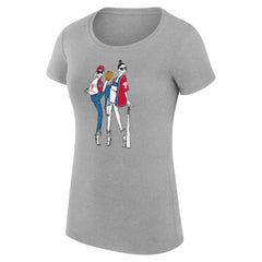 Philadelphia Phillies G-III 4Her by Carl Banks Women's Super-Slim Fit Lightweight Baseball Girls T-Shirt - Heather Gray - MLB Lifestyle