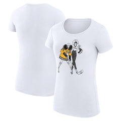 Boston Bruins G-III 4Her by Carl Banks Women's Super-Slim Fit Lightweight Hockey Girls T-Shirt - White - NHL 200632783