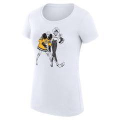Boston Bruins G-III 4Her by Carl Banks Women's Super-Slim Fit Lightweight Hockey Girls T-Shirt - White - NHL 200632783