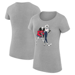 Florida Panthers G-III 4Her by Carl Banks Women's Super-Slim Fit Lightweight Hockey Girls T-Shirt - Heather Gray - NHL 200632788
