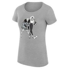 Los Angeles Kings G-III 4Her by Carl Banks Women's Super-Slim Fit Lightweight Hockey Girls T-Shirt - Heather Gray - NHL 200632789
