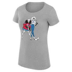 New York Rangers G-III 4Her by Carl Banks Women's Super-Slim Fit Lightweight Hockey Girls T-Shirt - Heather Gray - NHL 200632801