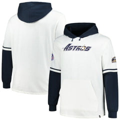 Houston Astros '47 Big & Tall Trifecta Shortstop Pullover Hoodie - White/Navy - 47 brand Discount