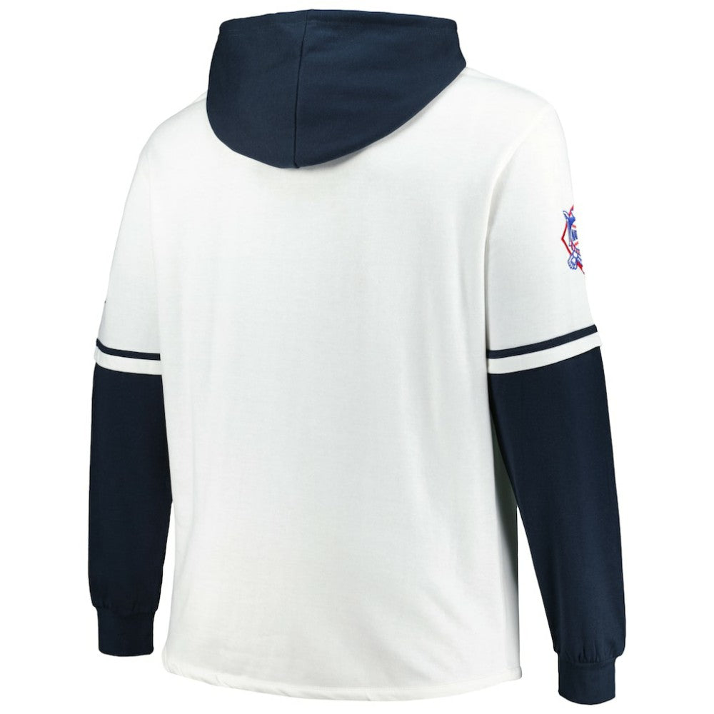 Houston Astros '47 Big & Tall Trifecta Shortstop Pullover Hoodie - White/Navy - 47 brand Discount
