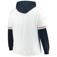 Boston Red Sox '47 Big & Tall Trifecta Shortstop Pullover Hoodie - White/Navy - 47 brand on Sale