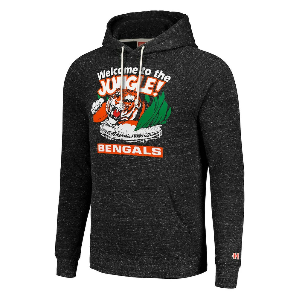 Cincinnati Bengals Homage Unisex Hyperlocal Raglan Pullover Hoodie Charcoal