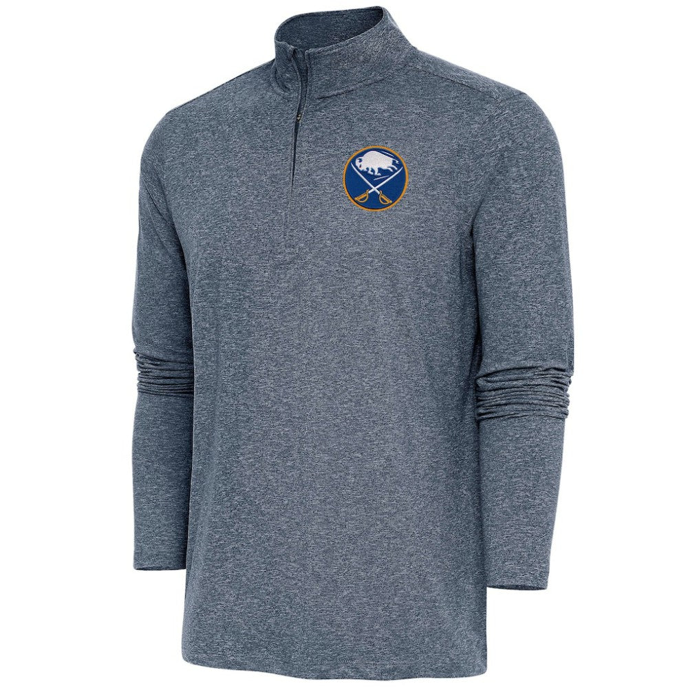 Buffalo Sabres Antigua Hunk Quarter-Zip Pullover Top - Heather Navy - NHL 200640553