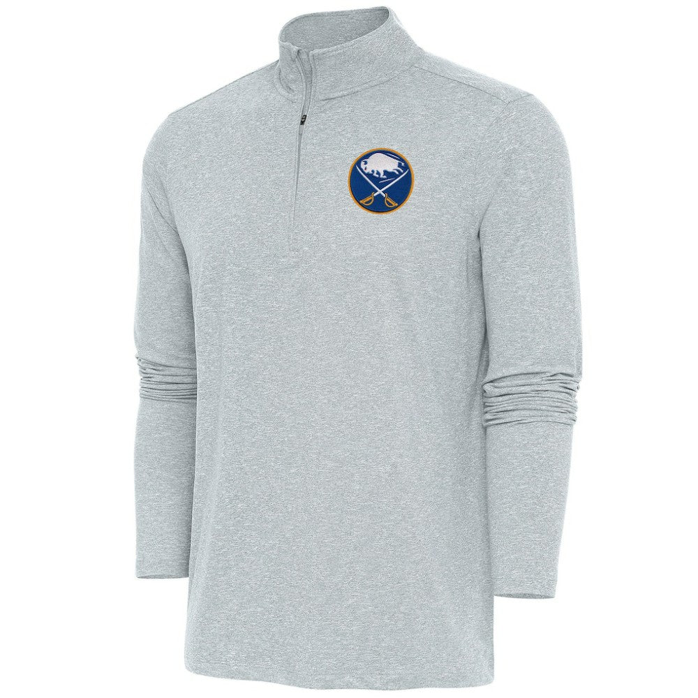 Buffalo Sabres Antigua Hunk Quarter-Zip Pullover Top - Heather Gray - NHL 200640561