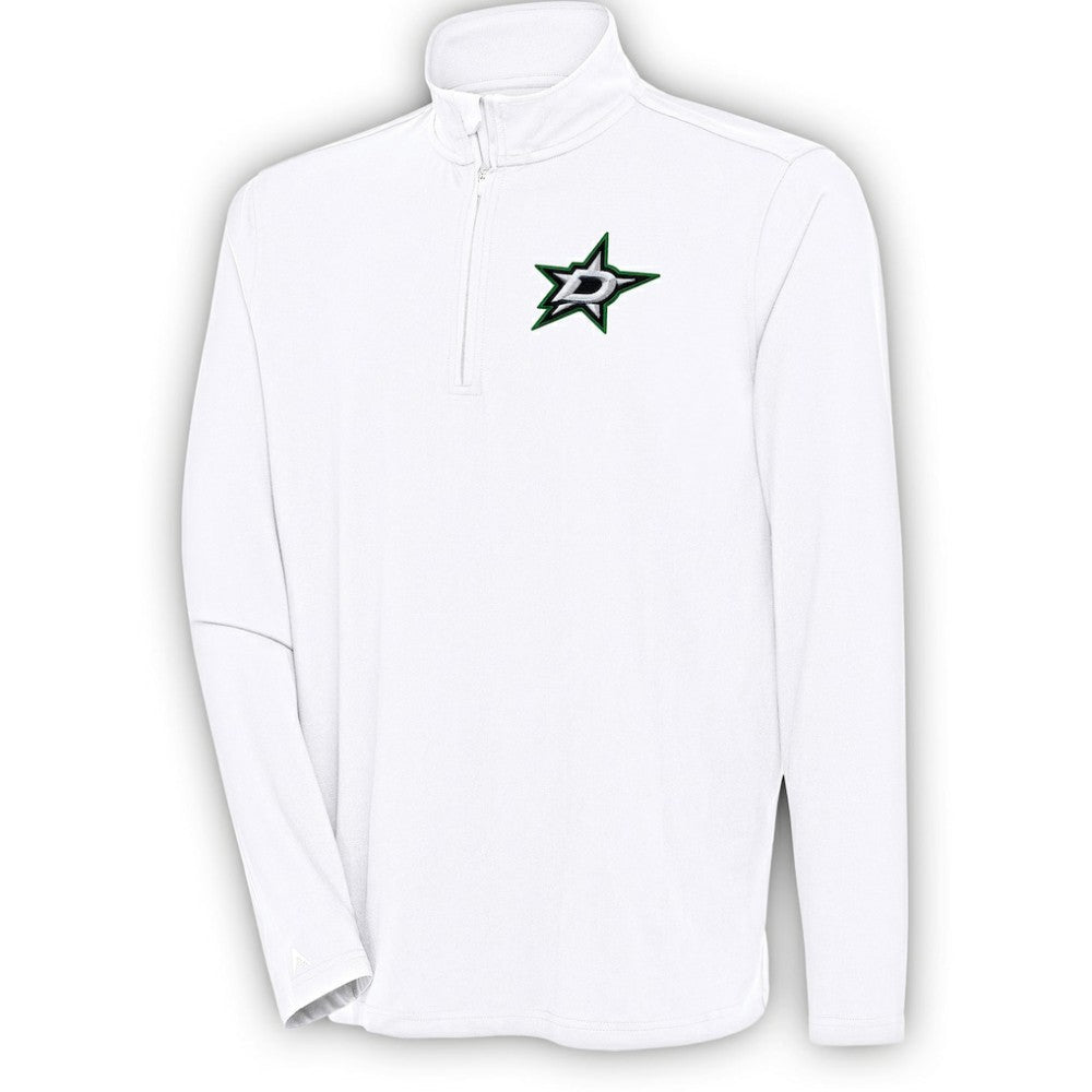 Dallas Stars Antigua Hunk Quarter-Zip Pullover Top - White - NHL 200640605