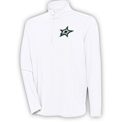 Dallas Stars Antigua Hunk Quarter-Zip Pullover Top - White - NHL 200640605